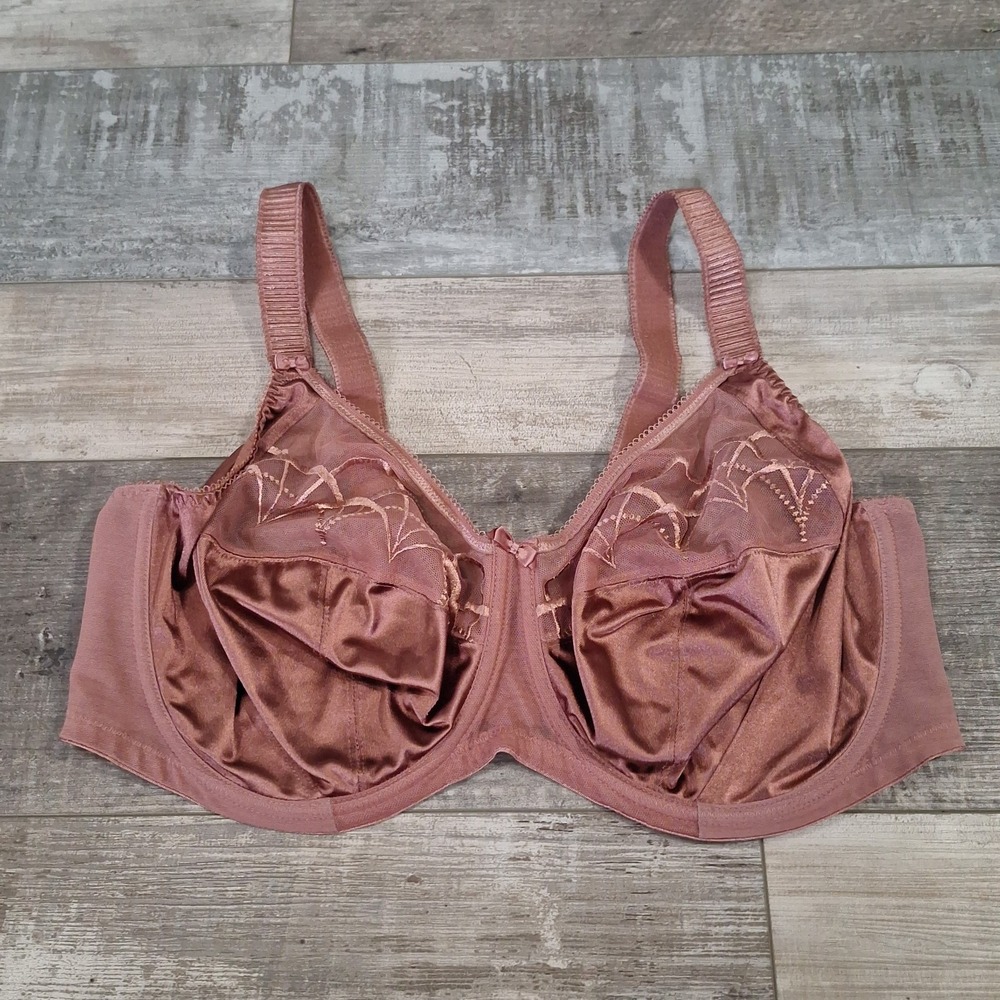 Elomi Cate Full Cup Banded Underwire Bra Style EL4030ROW "Rosewood" Pink US 42G